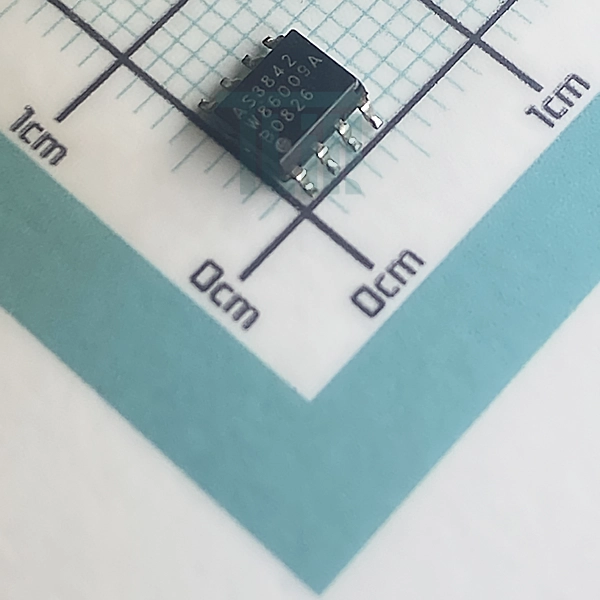 نمای جلویی آی سی AS3842 با پکیج SOIC8